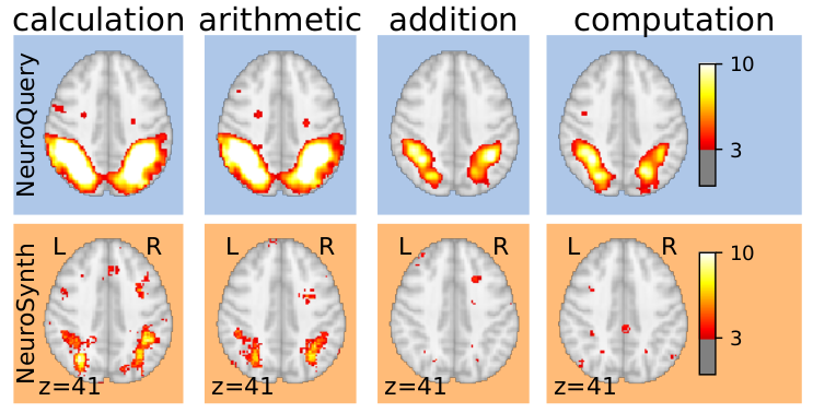 NeuroQuery: comprehensive meta-analysis of human brain mapping: new preprint: hal.inria.fr/hal-02485642/ A new meta-analytic tool that generates from the literature predicted brain maps from multi-word descriptions of a neuroscience topic of interest