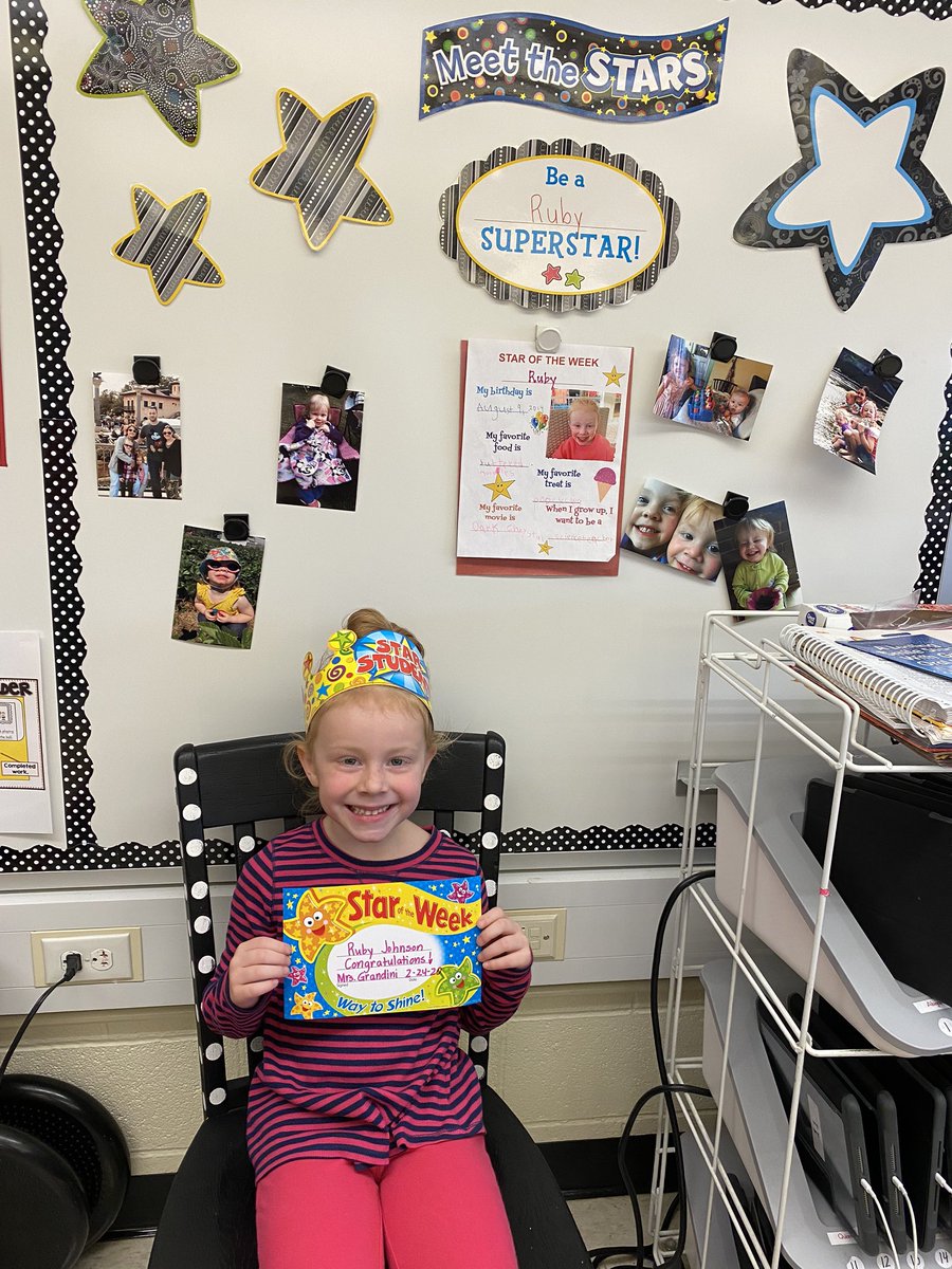 Our Star of the Week loves Disney. Her favorite food is buttered noodles and her favorite treat is popsicles. She wants to be a science teacher when she grows up!