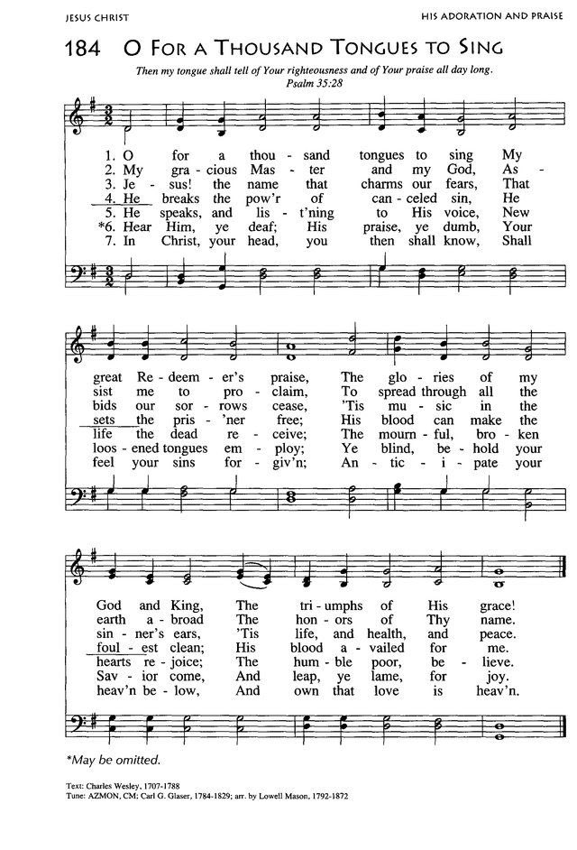 “O For A Thousand Tongues To Sing”
#Hymns