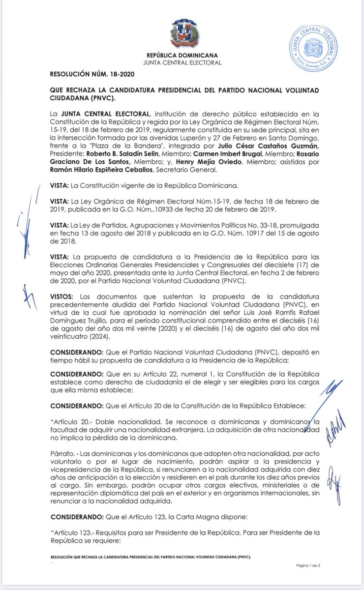 Soniaavargas's tweet photo. Sentencia no es concedida la candidatura a #Ranfis https://t.co/O9zXURiGMd