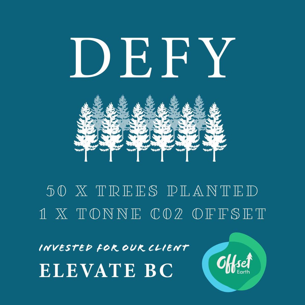 letsdefy's tweet photo. 🌳🌍 We're committing to planting trees & investing in Carbon Offset as part of our commitment to being Climate Positive.
This time it's on behalf of New client Elevate BC - awesome company specialising in executive coaching, #business consultancy and leadership training. #wales https://t.co/KgFEPGiays