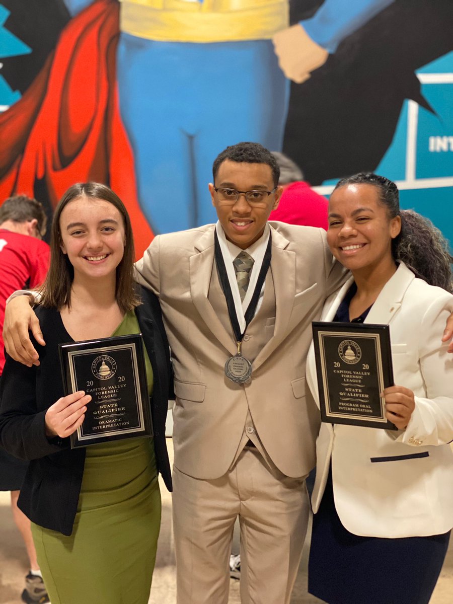 Congratulations to JFK High School students Katy Kragel, Lebron Acklen, and Zoe Blackmon for qualifying to the California Speech &amp; Debate state competition! We know you’ll do us proud come April, and go Cougars!