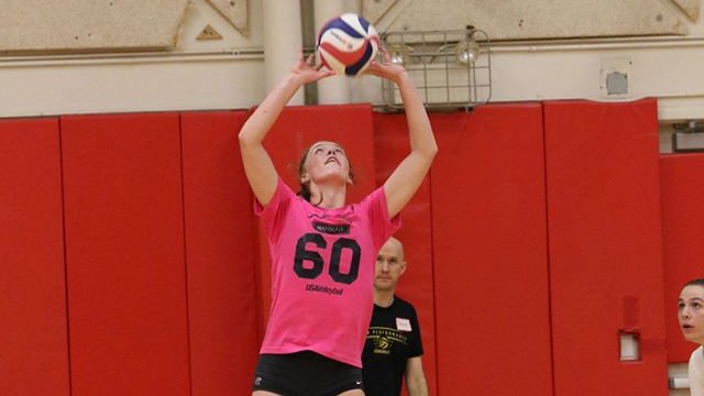 WSUCougarsVB's tweet photo. Hannah Pukis & Alexcis Lusby getting after it over the weekend at the @usavolleyball National Team Tryouts! 🇺🇸
#GoCougs | #usavtryout https://t.co/SsI6FD8NkG
