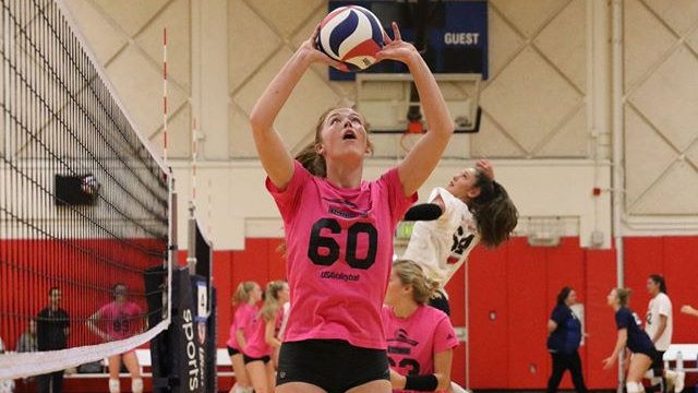 WSUCougarsVB's tweet photo. Hannah Pukis & Alexcis Lusby getting after it over the weekend at the @usavolleyball National Team Tryouts! 🇺🇸
#GoCougs | #usavtryout https://t.co/SsI6FD8NkG