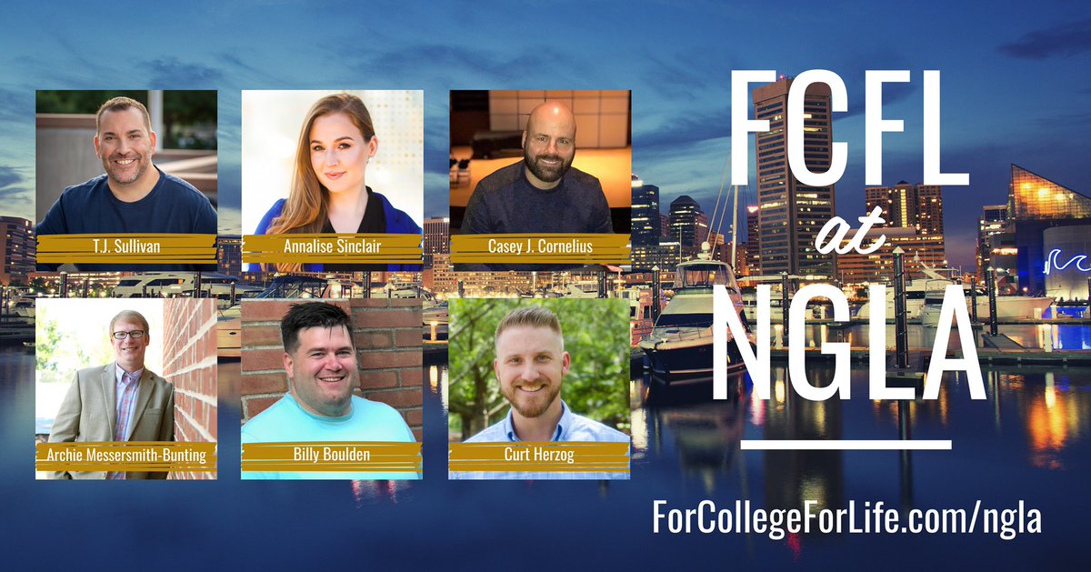 Headed to NGLA this week in Baltimore? We made it easy to find your favorite speakers. Visit ForCollegeForLife.com/ngla for all the details 🎤