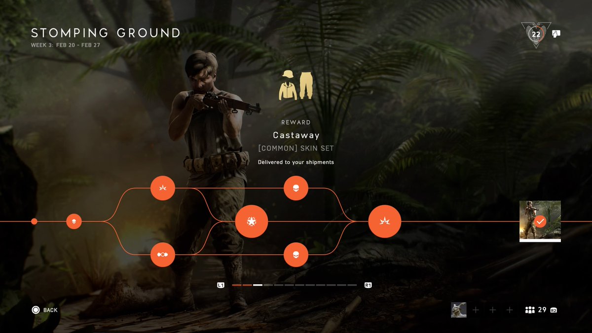 snstks's tweet photo. Week 3 complete time 2 enjoy My day #FireStom #BF5 #FireStom #PS4share https://t.co/ZjTg0TlISz