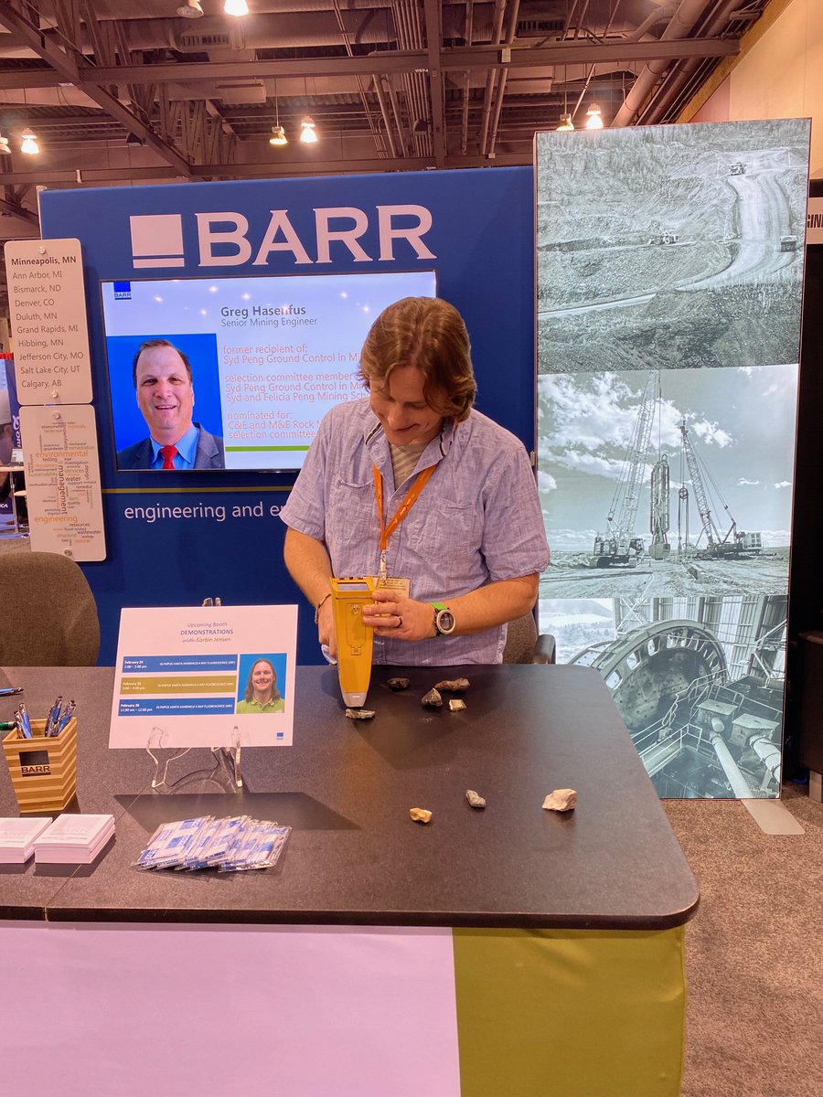BarrEngineering's tweet image. Do you have a core sample or mineral to analyze? Don’t want to wait a week or more for results? Learn more at booth 1003! #MineXchange2020 @smecommunity