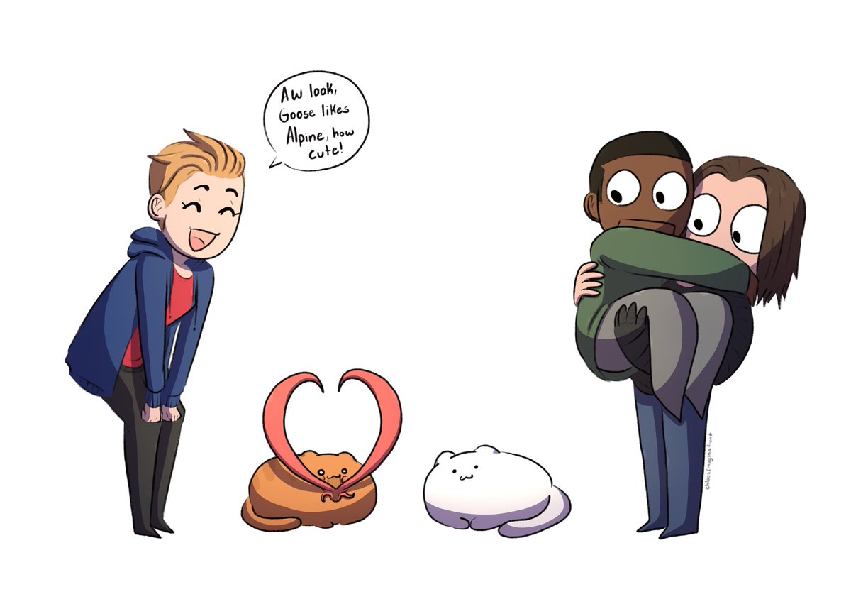 ✨Alpine and Goose are best friends now✨ 