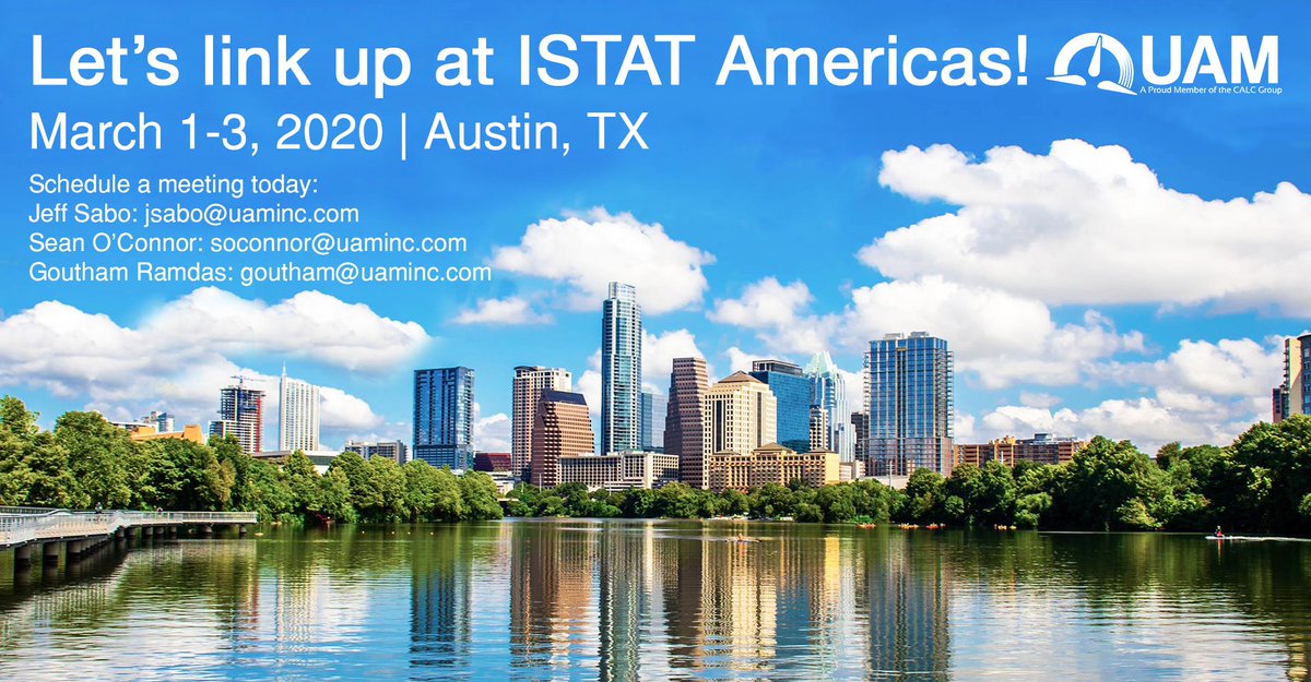 UAMINC's tweet photo. It's almost time for International Society of Transport Aircraft Trading (ISTAT) Americas March 1-3 in Austin, TX!
Schedule a meeting with our team today:
Jeff Sabo | jsabo@uaminc.com
Sean O'Connor | soconoor@uaminc.com
Goutham Ramdas | goutham@uaminc.com
#istat #aviation https://t.co/74aMXXXGdw
