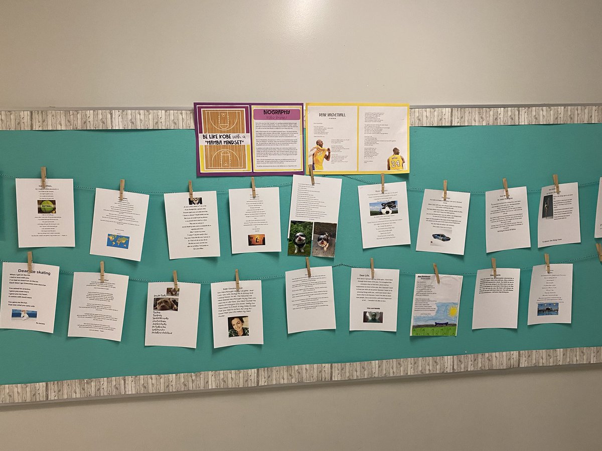 teacherjen23's tweet photo. Our versions of Dear Basketball.... #RIPKobeBryant #psepride #4thgradepoetry #MambaMonday https://t.co/JbKWJ2cyOt