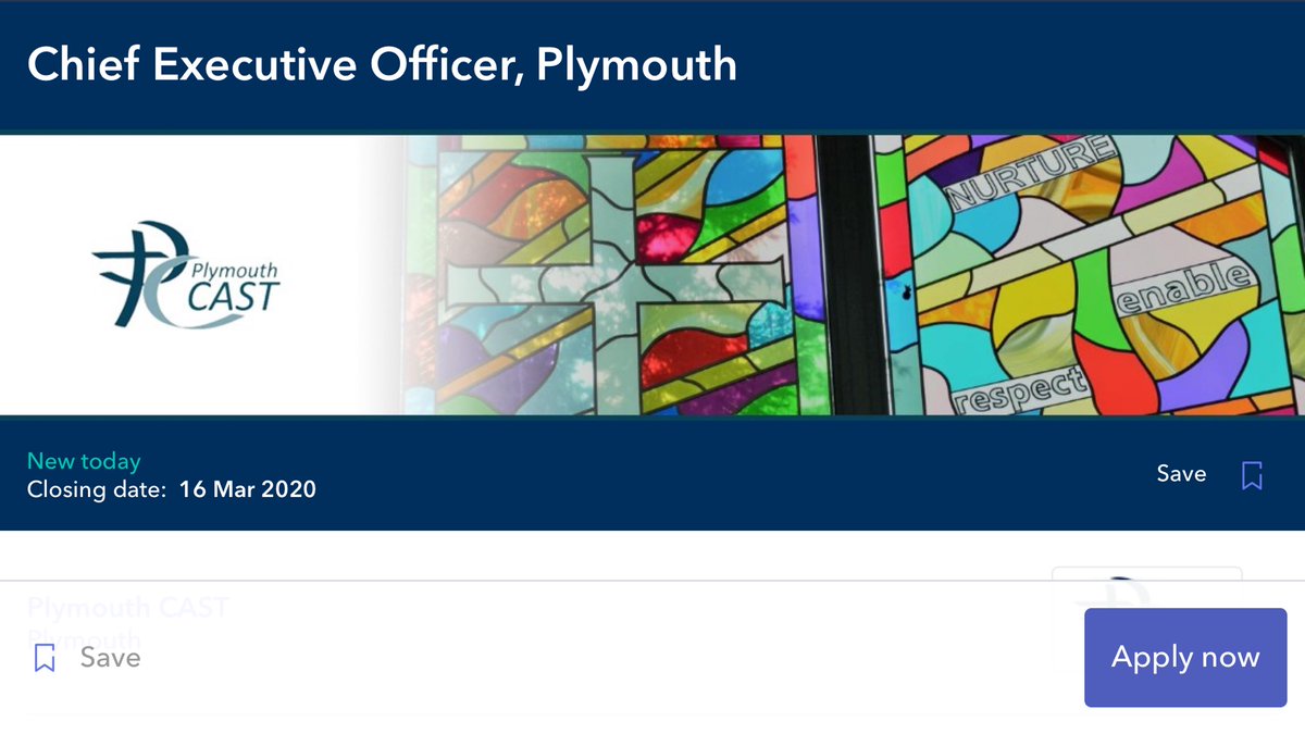 An amazing opportunity for system leadership in Catholic education in the lovely south west. Please help to spread the word <a href="/CathEdService/">Catholic Education Service</a> @CathEdToday <a href="/cliftondiocese/">Clifton Diocese</a> <a href="/BhamDES/">Birmingham Diocesan Education Service</a> <a href="/lancrcedserv/">Diocese of Lancaster Education Service</a> <a href="/RCSalfordEd/">Diocese of Salford Department for Education</a> <a href="/JPAMDG/">JP Morrison</a> <a href="/PlymouthDiocese/">Diocese of Plymouth</a> <a href="/PlymouthCAST/">Plymouth CAST</a> <a href="/catholicEW/">Catholic Church</a> <a href="/NottsDiocese/">The Catholic Diocese of Nottingham</a> <a href="/tes/">Tes magazine</a>
