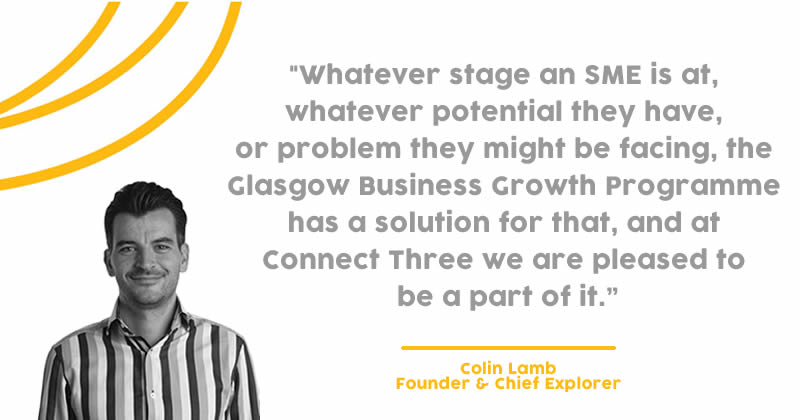 connect_three's tweet photo. We are super excited to have been selected as advisors in @BusinessGlasgow’s new Glasgow Business Growth Programme, which offers real support for SMEs across their entire business lifecycle - find out more... https://t.co/Kccum6ZjoM #BGGrow #ESIF https://t.co/QpeyGDtWFz