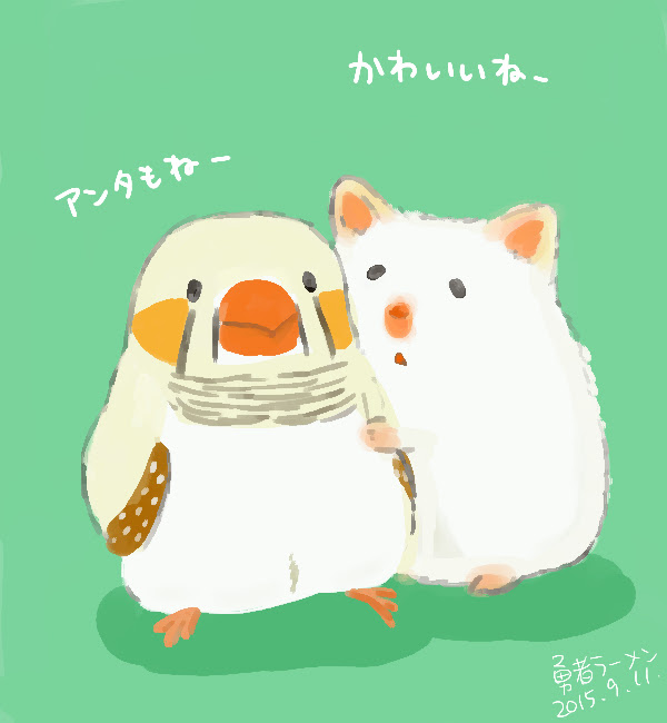 イラスト 沖縄そばを食べるうっちんと白玉ちゃん 銀河鉄道86で旅する