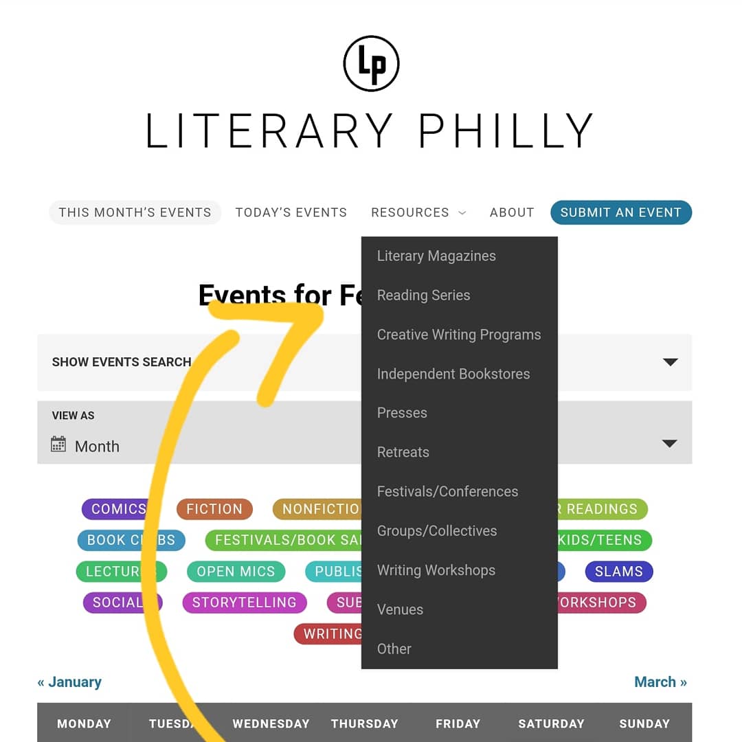literary_philly's tweet photo. We're not just a calendar! We maintain a list of literary resources in the greater Philadelphia area. 🏙 Want to get involved in the lit community? 📚 Check out our lists and dive in! https://t.co/QhAUUFISvd