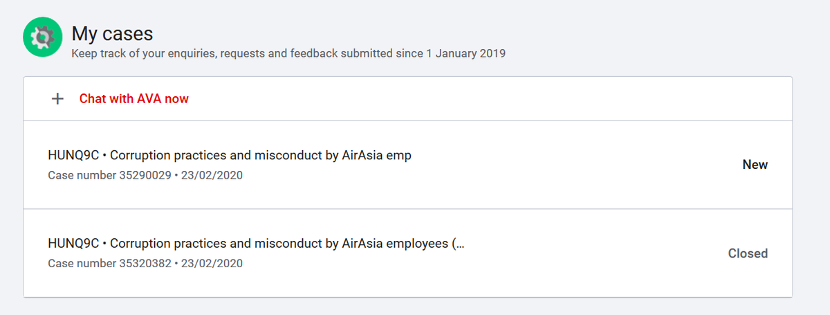 Hi @AirAsia I raised a concern about potential corruption practice of your employees and it was closed without any updates?