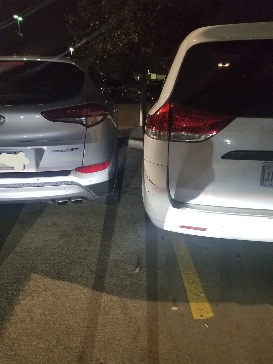 karenvitek's tweet photo. If there is something that really pisses me off, is people who can't park the right way. We buy our cars and we take care of them, l am careful with other cars well. Don't be like this and stay within the @%&# yellow lines, those are there for a reason #learnhowtopark https://t.co/n0iT8Dgxra