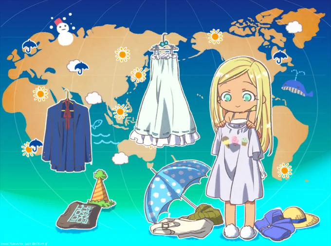 ライラさんは最初は学校の制服しかお洋服はありませんでしたけど、今ではいろんな人からお洋服をもらったので嬉しいですねー。
天気予報を見て、おでかけの服を決めるでございます。

#第9回シンデレラガールズ総選挙
#ライラさんをシンデレライラさんに 
