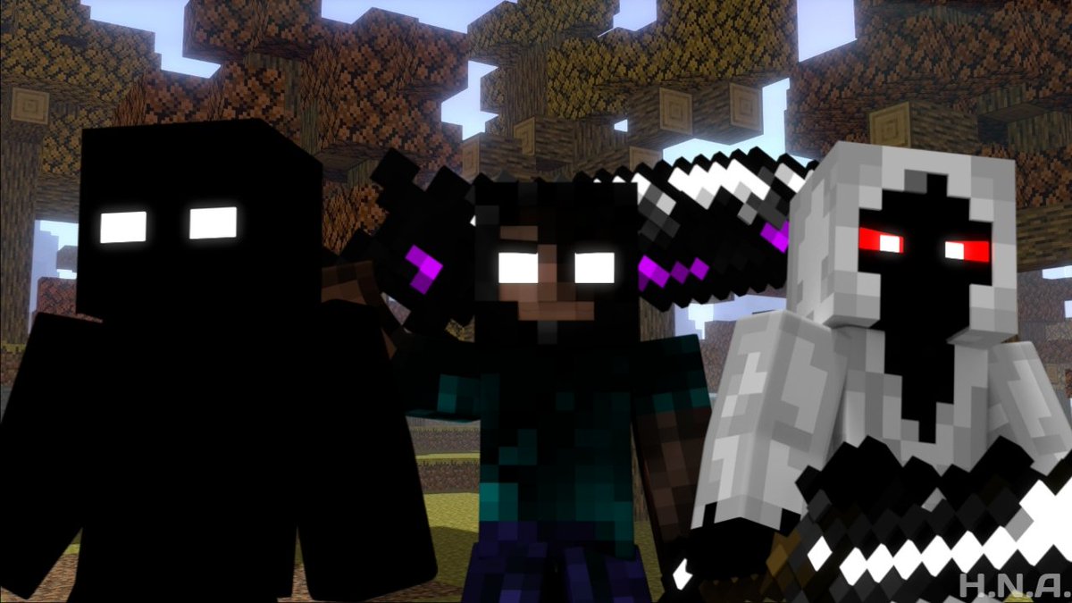 H N A Herobrine Annoying Villagers Herobrine Null And Entity 304 Wallpaper