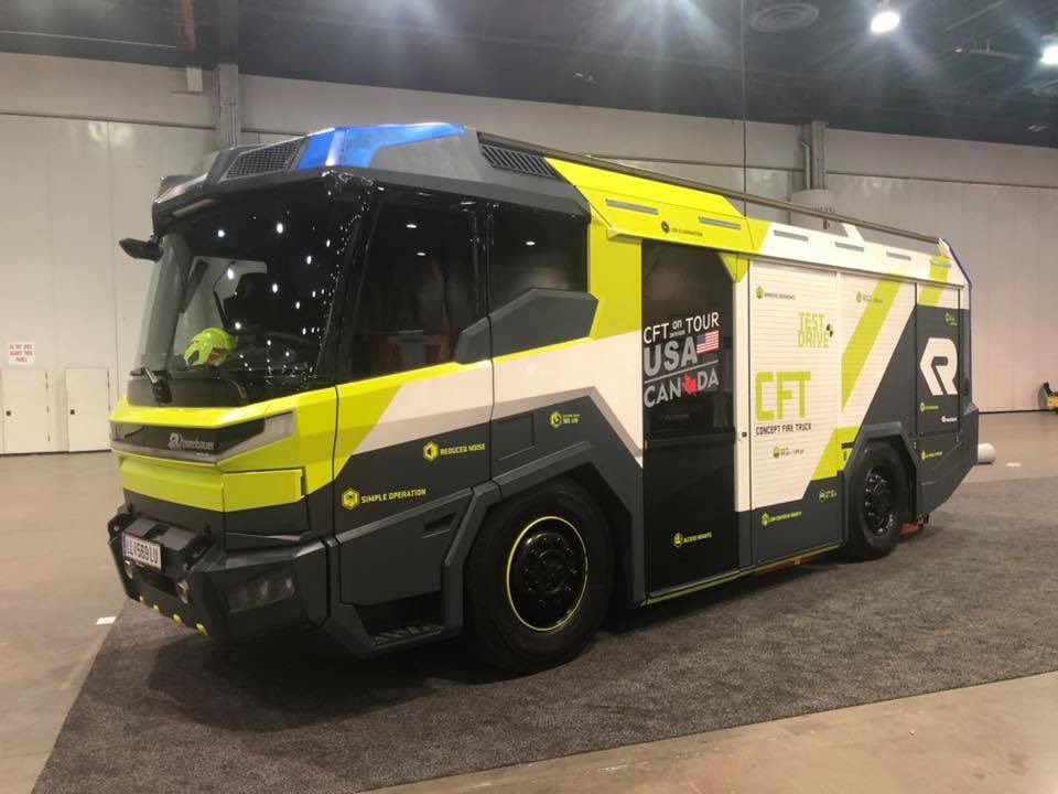 RMPfire's tweet photo. Attending #FHWorld2020? Here's your chance to check out the world's FIRST all-electric fire truck from Rosenbauer Group!!! #electricfiretruck #firetruck #rosenbauergroup #rmpfire https://t.co/UVRJZ7Da5w
