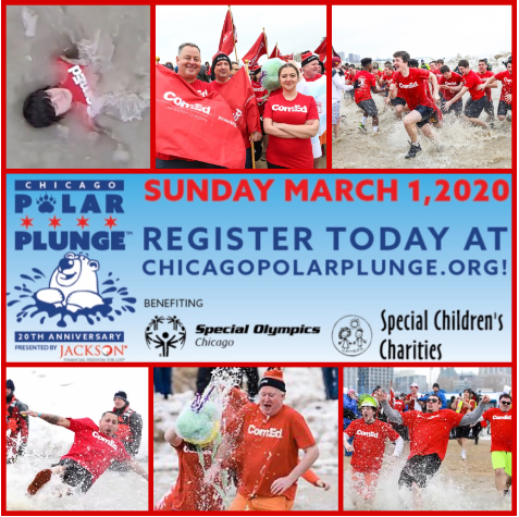 IgnacioNJasso's tweet photo. Hundreds of @ComEd &amp; @Exelon Volunteers will be Freezin’ for a Reason on March 1st on Chicago's North Avenue Beach plunging into the 36° icy waters of Lake Michigan to raise funds benefiting the athletes of Special Olympics Chicago. Pls support: https://t.co/In70G1ThKB https://t.co/zaQoplt6eW
