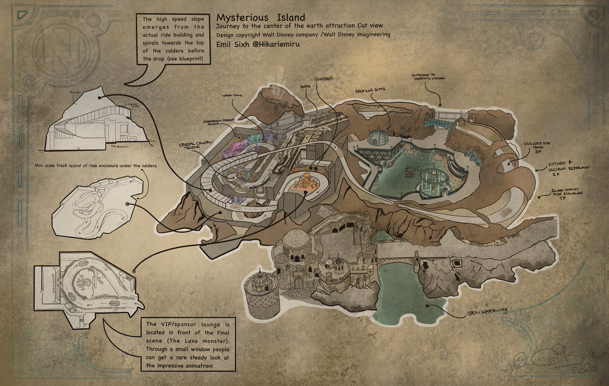 Emil たった今ミステリアスアイランドの断面の新しいバージョンを完成させました 楽しんでもらえたら嬉しい New Version Of My Mysterious Island Cross Section Illustration Tdr History Distwitter Dヲタ D垢 デザイン イラスト