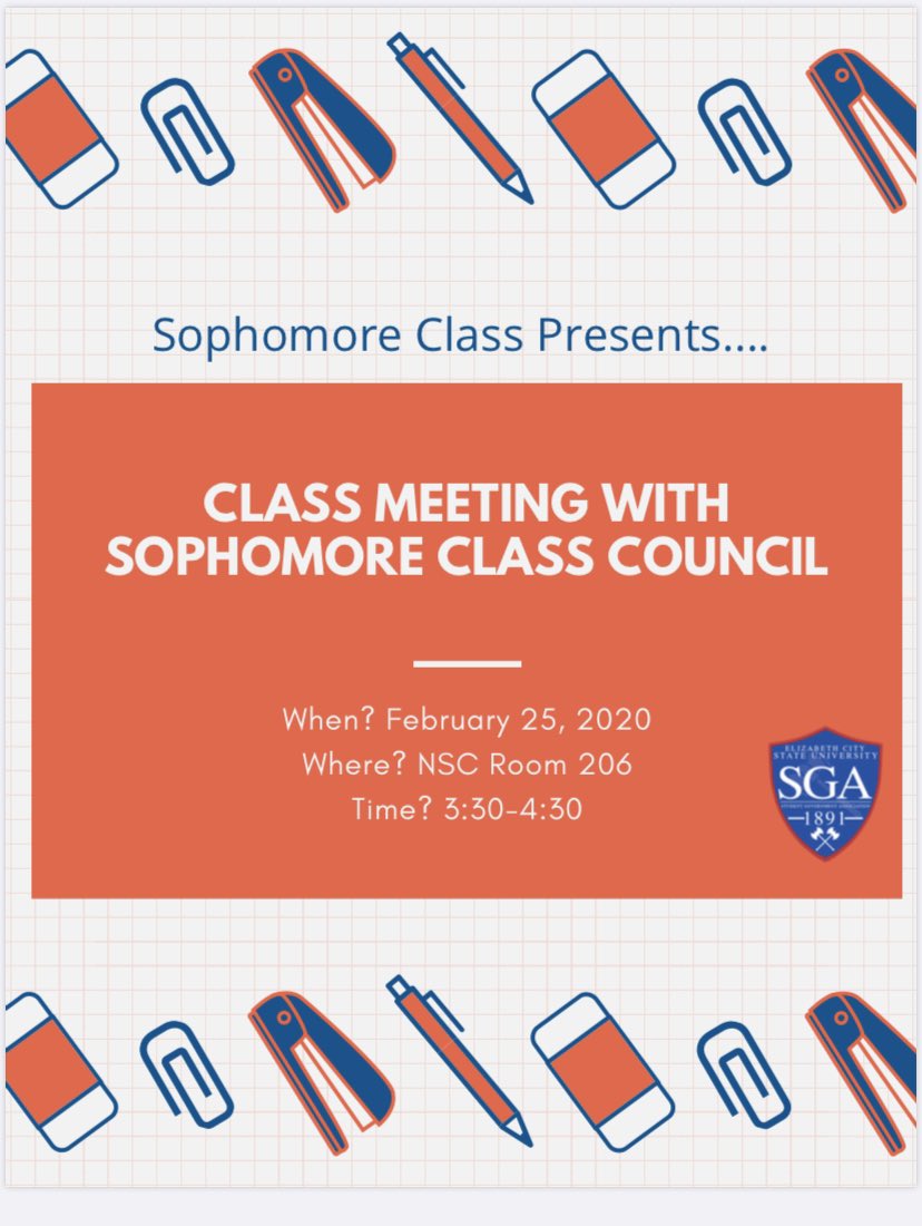 ecsusga22's tweet photo. Come talk and tell us your problems! Sophomore Class meeting tomorrow at 3:30pm!!! Viking Pride x3 https://t.co/foo7Rxu5E9