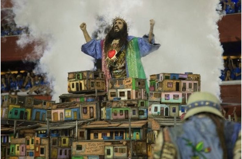 O Jesus assassinado no morro é totalmente diferente do Jesus crucificado no monte. O evangelho não é uma resposta à pobreza. Ele é uma resposta ao pecado. Não confunda o Cristo representado pela videira com o cristo apresentado pela #mangueira.