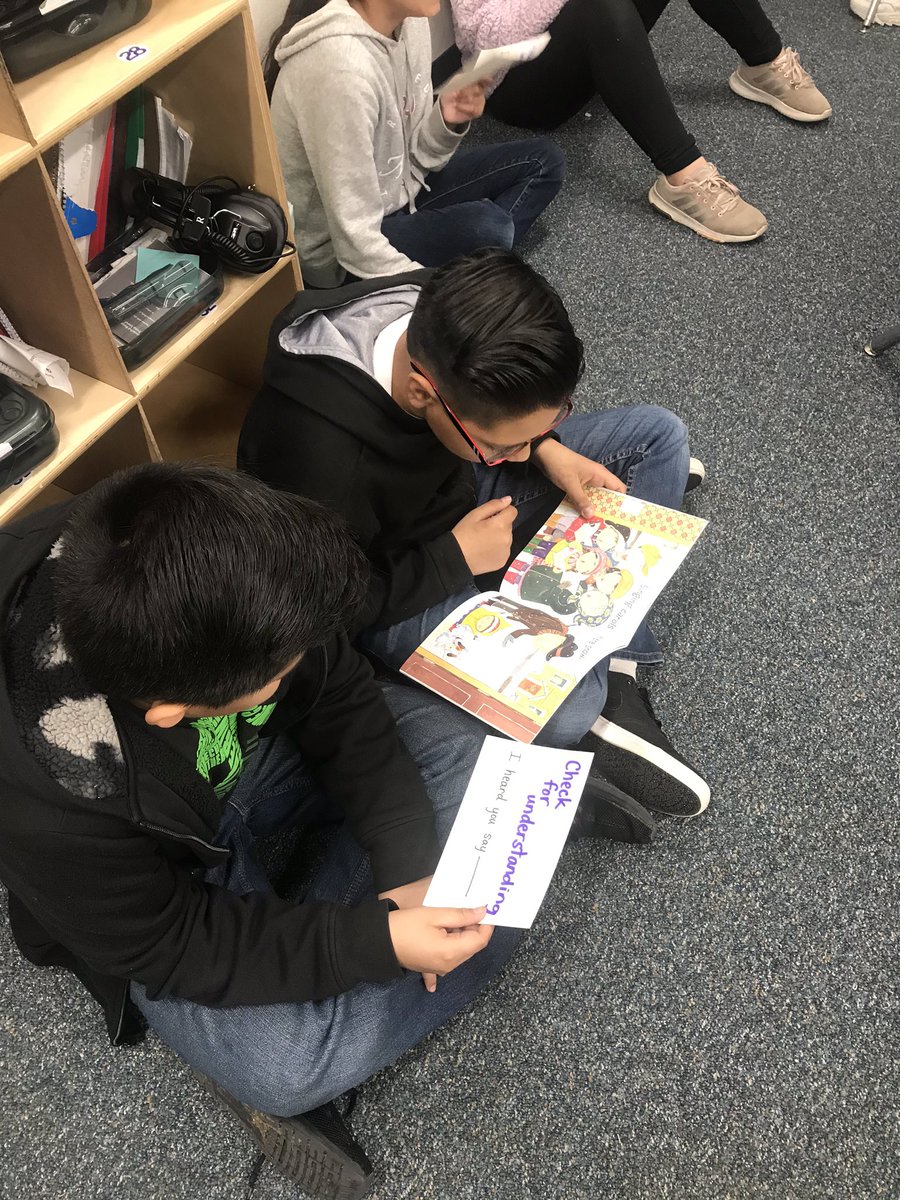 CovianKristi's tweet photo. Daily 5 launch of “Read to Someone”. 5th grade Lobos building reading stamina with partners while checking for understanding. #LRSLobos https://t.co/Uy5VIbMHsi