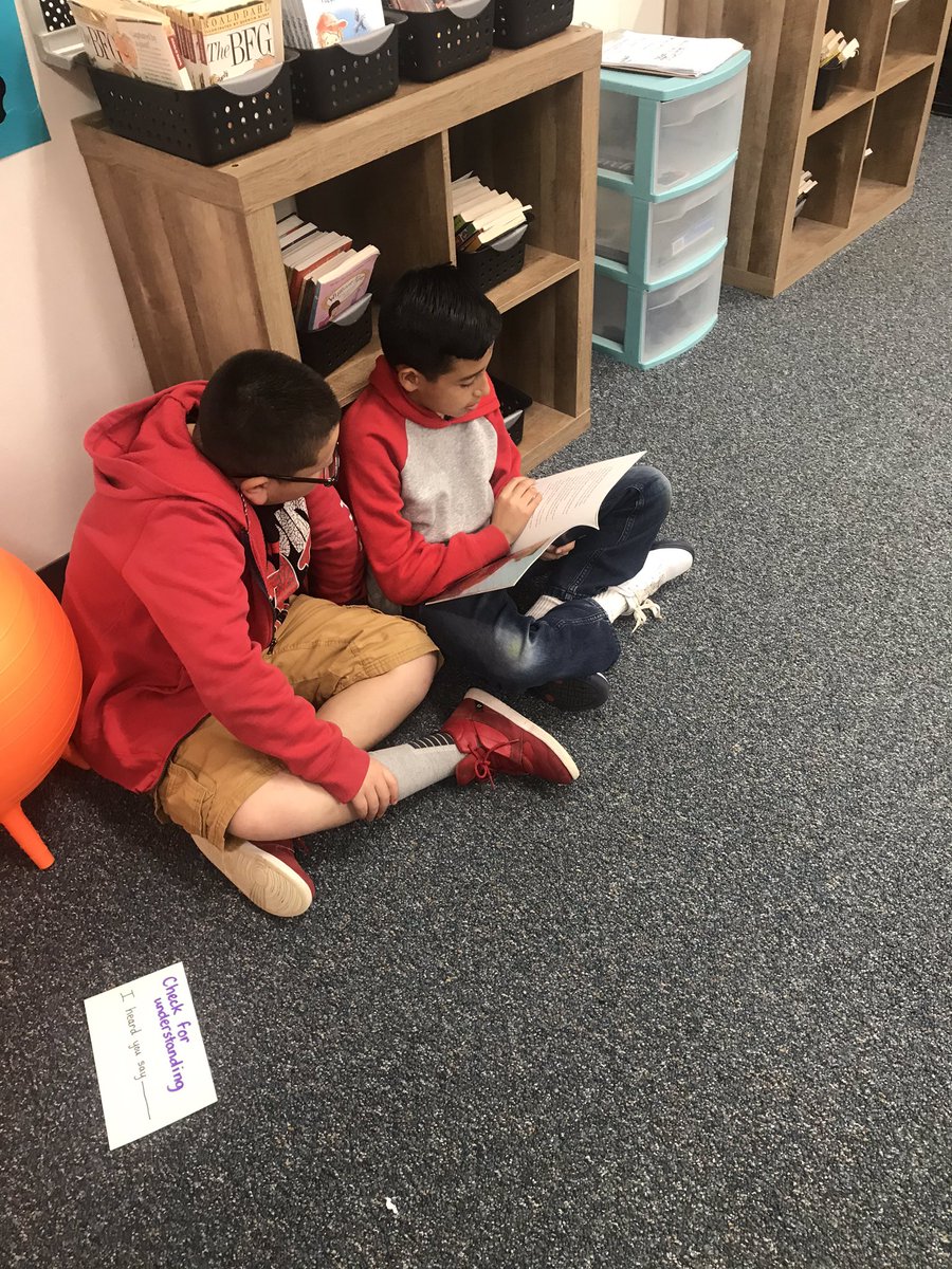 CovianKristi's tweet photo. Daily 5 launch of “Read to Someone”. 5th grade Lobos building reading stamina with partners while checking for understanding. #LRSLobos https://t.co/Uy5VIbMHsi