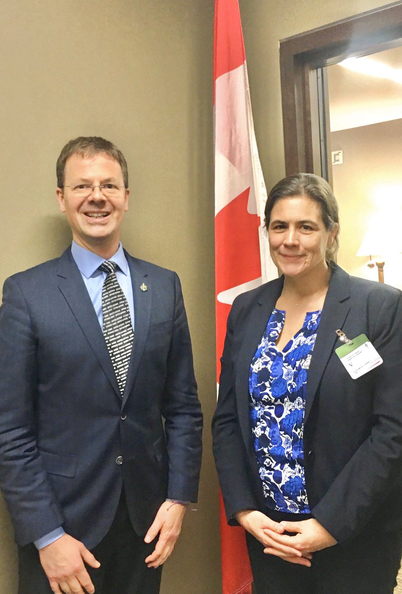 A real pleasure to catch up with <a href="/unrwausa/">UNRWA USA</a>’s Elizabeth Campbell in #Ottawa and to talk about human development and services in support of #Palestine #refugees. Thank you for everything you are doing, Elizabeth! unrwa.org/who-we-are