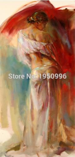 red long sexy dancer girl Flamenco Spanish Woman Heat Dancing Dancer Oil Painting Canvas art Flamenco Dancing wall pactures my-artwork.com/product/red-lo…