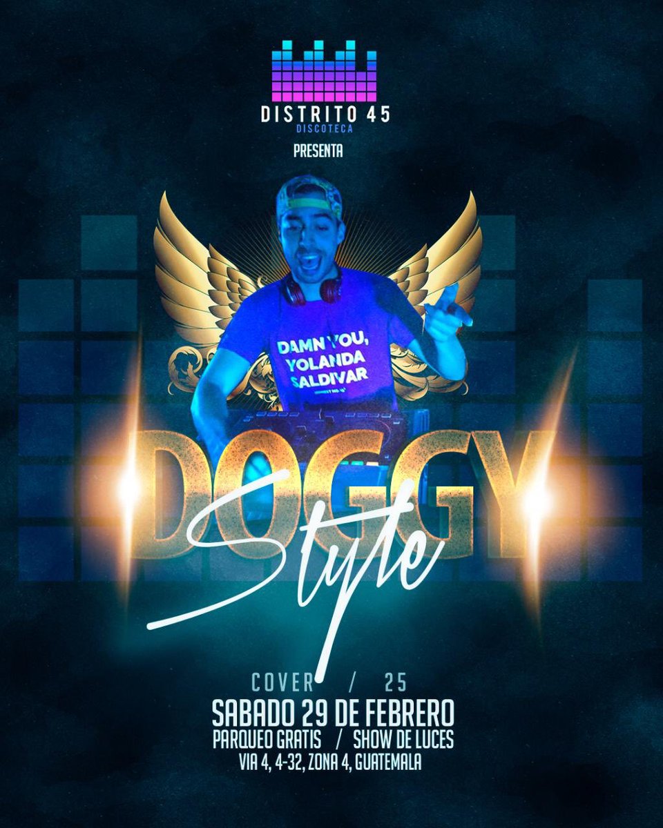 ddistrito45's tweet photo. Este sábado tendremos una gran Fiesta!
Doggy Style en Distrito 45! https://t.co/i0wKpoCwGa