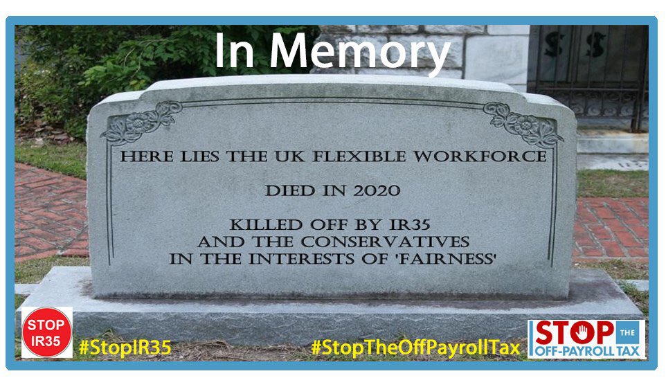 StopIR35's tweet photo. @Arthur81288011 @HmrconI @RishiSunak @HouseofCommons @DailyMailUK @LibDems @LordsEconCom @BorisJohnson @UKHouseofLords @UKParliament @Conservatives @theSNP @FT So disappointing, looks like the UK’s workforce is heading to the grave. #stopir35 before it’s too late #ir35 #bankruptbritain #waroncontractors #waroncontracting #savecontracting https://t.co/PTVUuzxlvZ