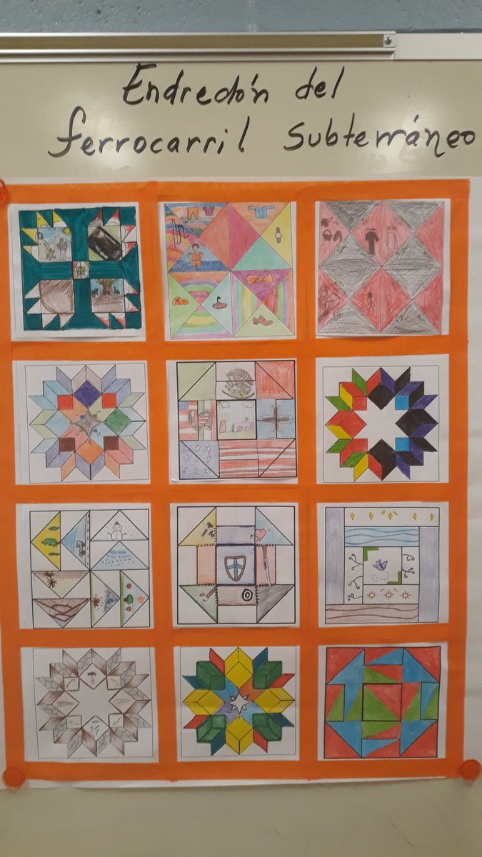 Exploring congruent triangles in Underground Railroad quilt patterns led students to understand cultural practices as vehicle for empowerment and freedom. They soon realized corridos have the same power!#MortonPride #orgullomorton