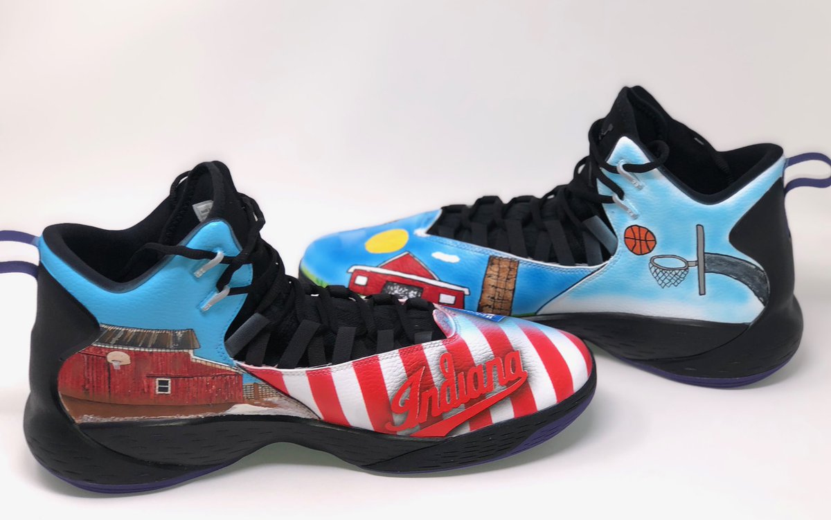 Tomorrow I’ll be wearing these sweet Indiana themed #KicksForKids designed by kids at Riley Hospital for Children! With a $15,000 donation to <a href="/RileyKids/">Riley Children's Foundation</a> I want to continue to encourage kids to make the most of their childhood and never grow up!