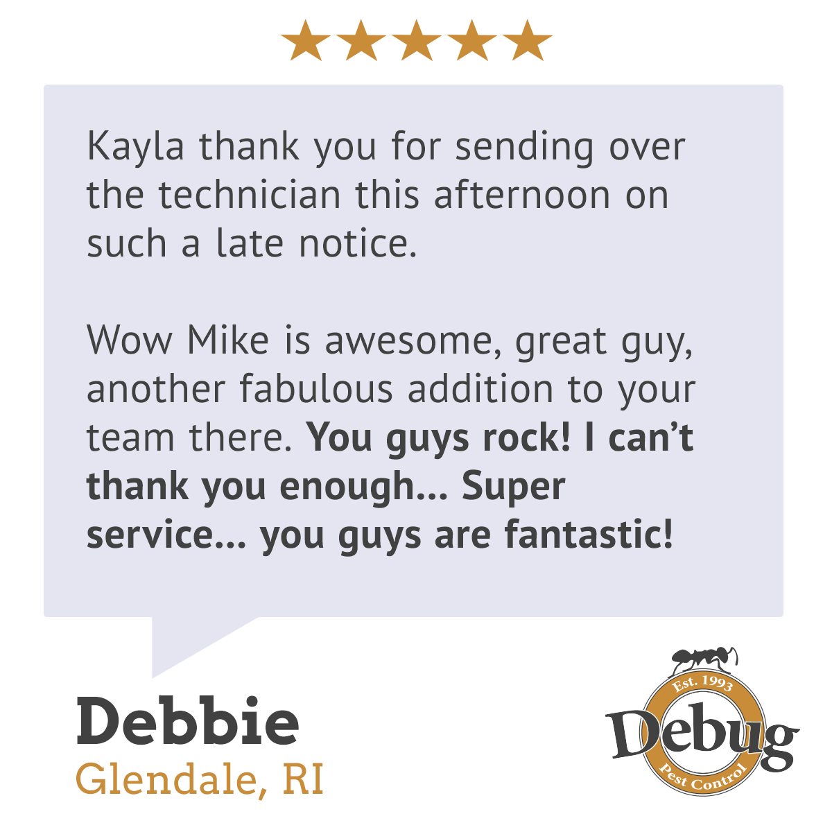 debugpestcntrol's tweet photo. We love thank yous and feedback from our customers!
#TrustDebug https://t.co/blnlmdoRkc