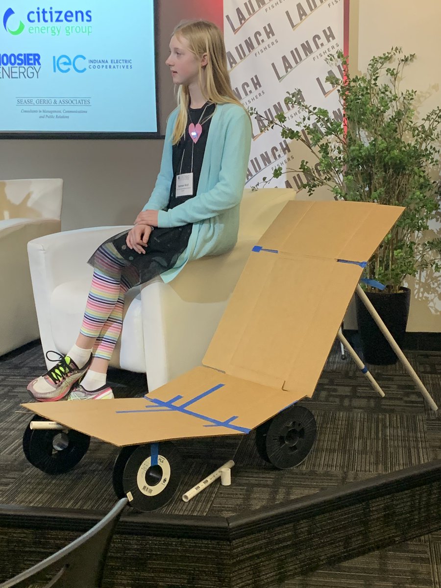 Young innovators show and share their prototypes....the future is promising for these young women! Excellent work! Keep the ideas going!  #LaunchedWiT