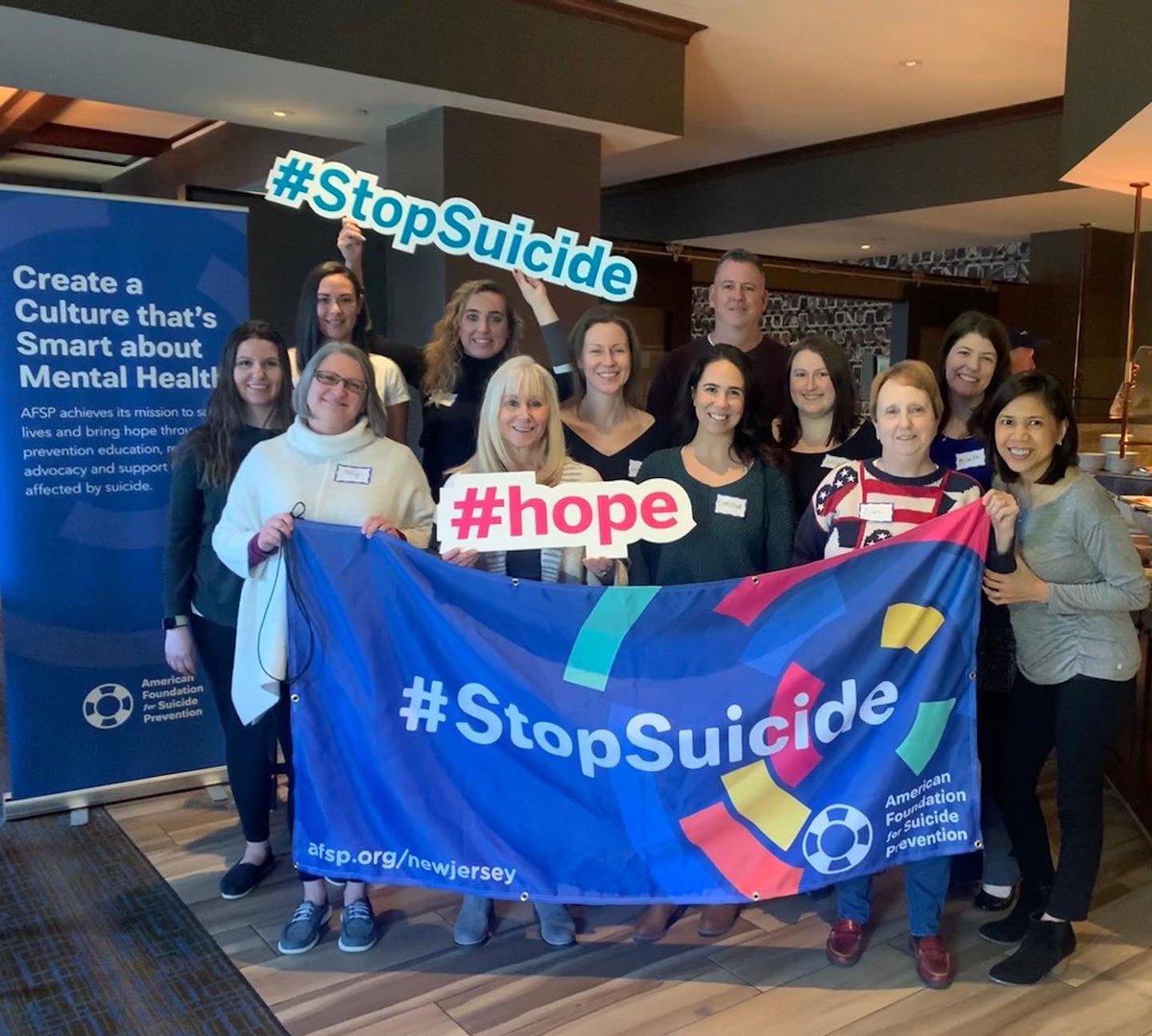 afspnewjersey's tweet photo. Saturday, AFSP NJ Chapter Board members convened to plan for the year ahead. We are always looking to further our reach, increase awareness, &amp; stamp out stigma. As always, we ended feeling hopeful &amp; eager to get to work.

Interested in getting involved? Link in bio! #stopsuicide https://t.co/gHyFUVgULs