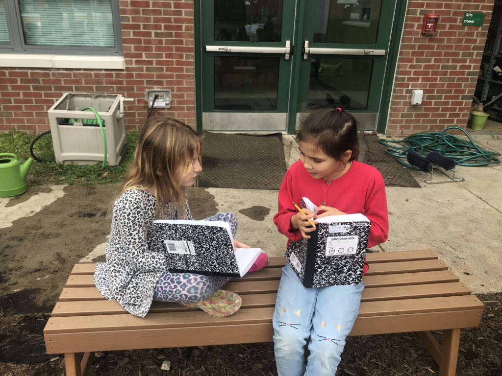 Marycharlton8's tweet photo. Love seeing students collaborating and sharing their observations on erosion in the garden and ways to prevent it! @StratfordLndgES @slespta @gagliardi3rd @fcpsGet2Green #erosion #soilunit #thirdgrade https://t.co/mUrCfFvJG3