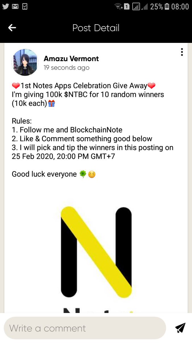 Amazu2021's tweet photo. The First Giveaway @BlockchainNote New Apps🎁🎉
Download the apps and join there for a chance to win 10k $NTBC 😍
Details are here below, follow and go to my post😊

@coinkit_ mon 1 100 tzc https://t.co/ZH8qRjFsOD