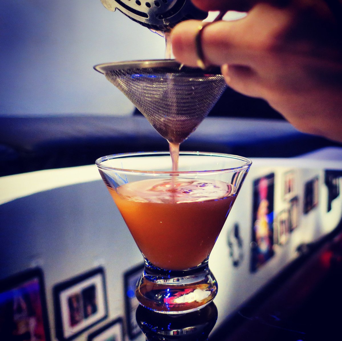 One of those reflections is a Beyoncé poster... oh, yeah, and the cocktails are good, too ;) // #mixtapePGH #itsavibe