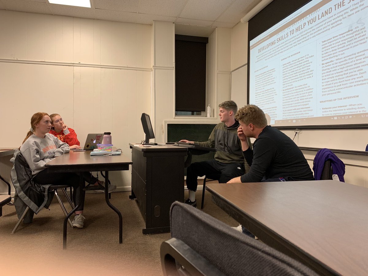 We meet Monday’s at 7pm in Baity room 115. Tonight we talked about interview questions and how you can prepare to impress your employer!