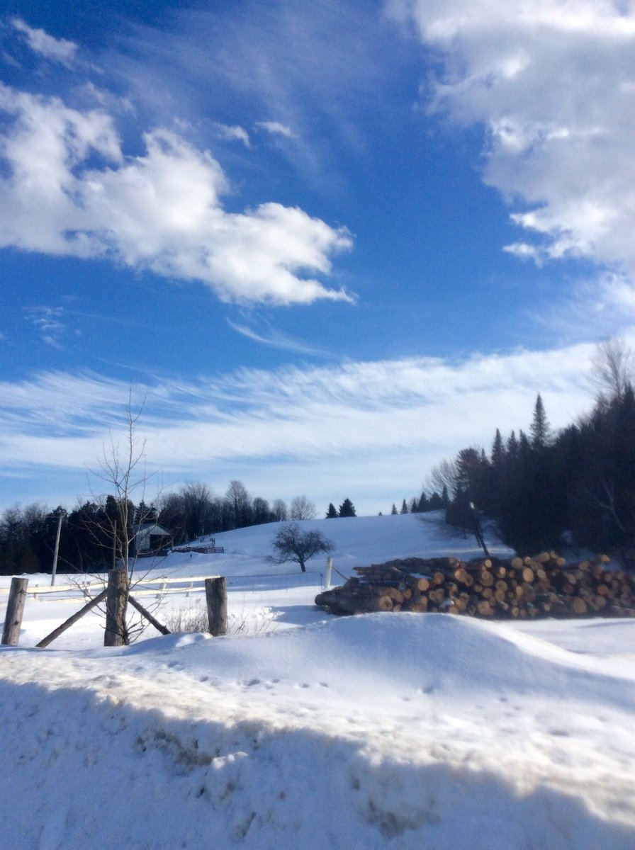 nathanielhebert's tweet photo. Made it to the top of my mountain today to witness the slow erosion of Quebec's winterscape in the face of warming sunshine.

#winterquebec https://t.co/2dHXExzRfn