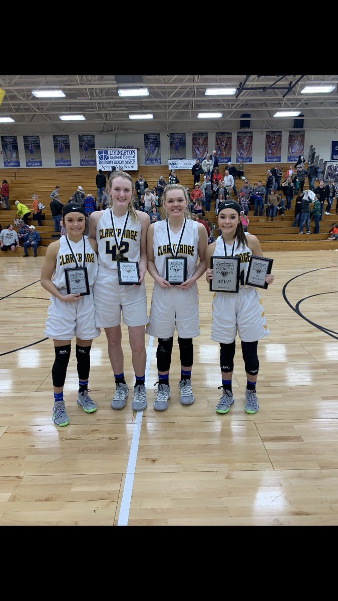 Clarkrange defeats Pickett Co by a score of 59-49 to win the District 6A Championship Game. All Tournament selection from C-Range :
Kassie Monday, Lexi Pierce,
Chloe Howard, 
Kaylie Monday (Tournament MVP)