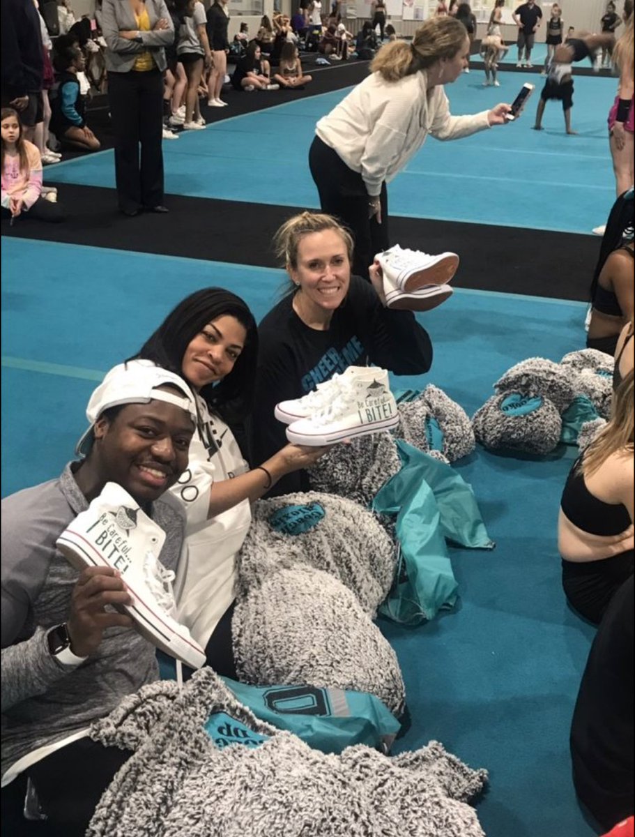 CEA_Sharkbite's tweet photo. After a flawless sendoff, these sharkbites and their coaches are ready to take on Dallas!! NCA here we come!! @CEARaleigh1 @StephanieLPoole @DP_Frankk @CEcoachAC https://t.co/RNznGuOsY3