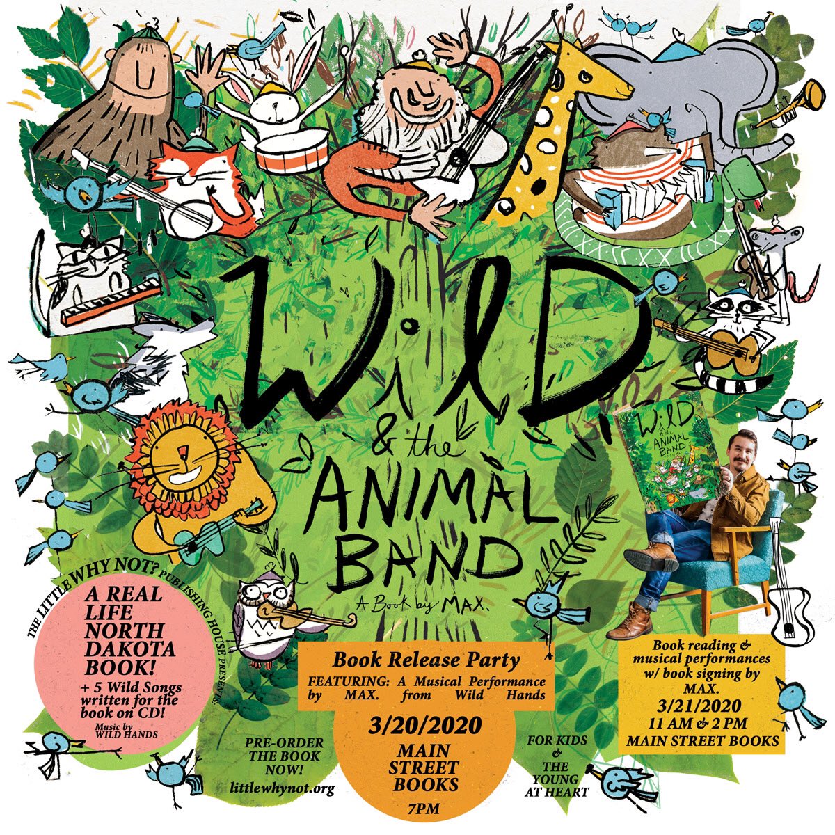 We wrote music for a kids book. Book release party - Main Street Books! Bring the fam, yeah!