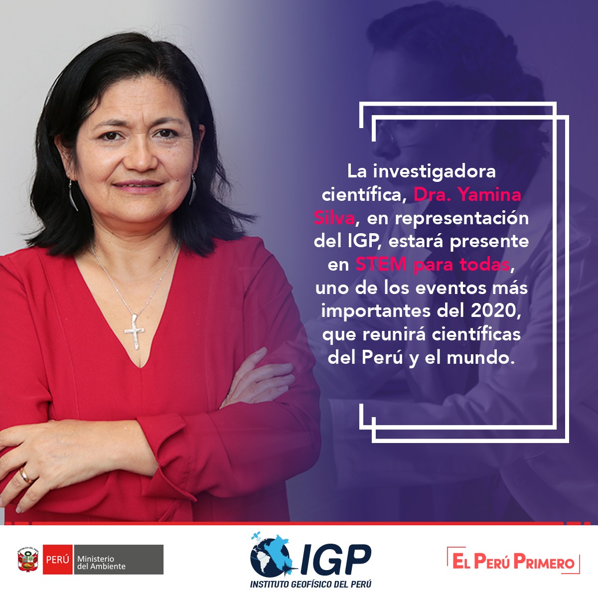 igp_peru's tweet photo. El #IGP participará en "STEM para todas", iniciativa que busca incrementar la participación de mujeres en carreras de ciencia. La investigadora científica, Dra. @YaminaSilva, nos representará con el tema "Variabilidad de las lluvias en los Andes". https://t.co/fj8bnLLi4K