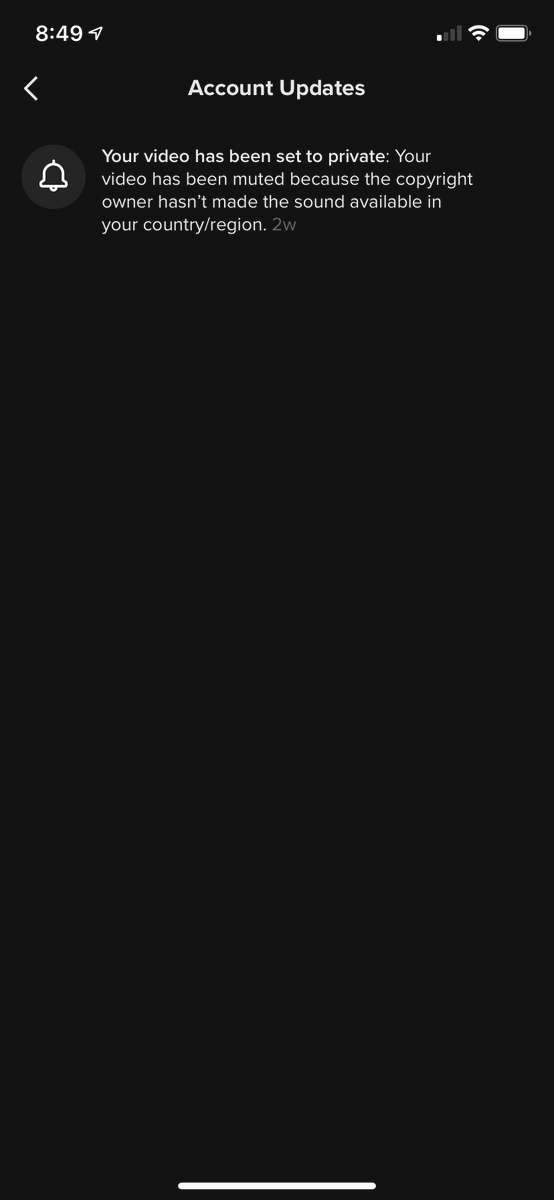MelinEmma's tweet photo. here is the message tik tok gave me when they muted my video like we discussed in class !! #mcom02 https://t.co/0qGlUYZD3F