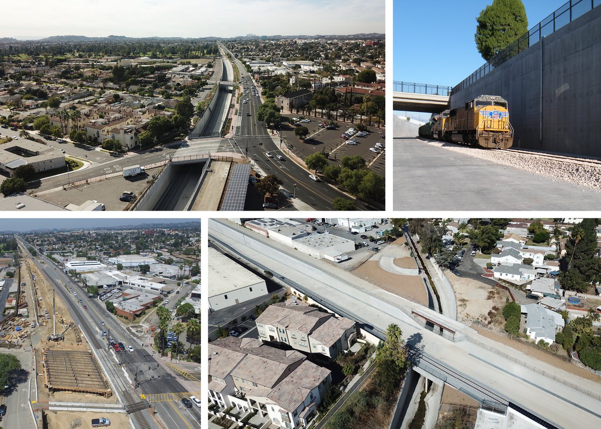 Our award-winning <a href="/SGTrench/">San Gabriel Trench Grade Separation</a> Grade Separation Project, completed in 2018, resulted in the lowering of a 1.4-mile section of railroad track in a 30-foot-deep, 65-foot-wide trench through <a href="/SanGabrielCity/">City of San Gabriel</a> spanned by roadway bridges at four railroad crossings #MondayVibes