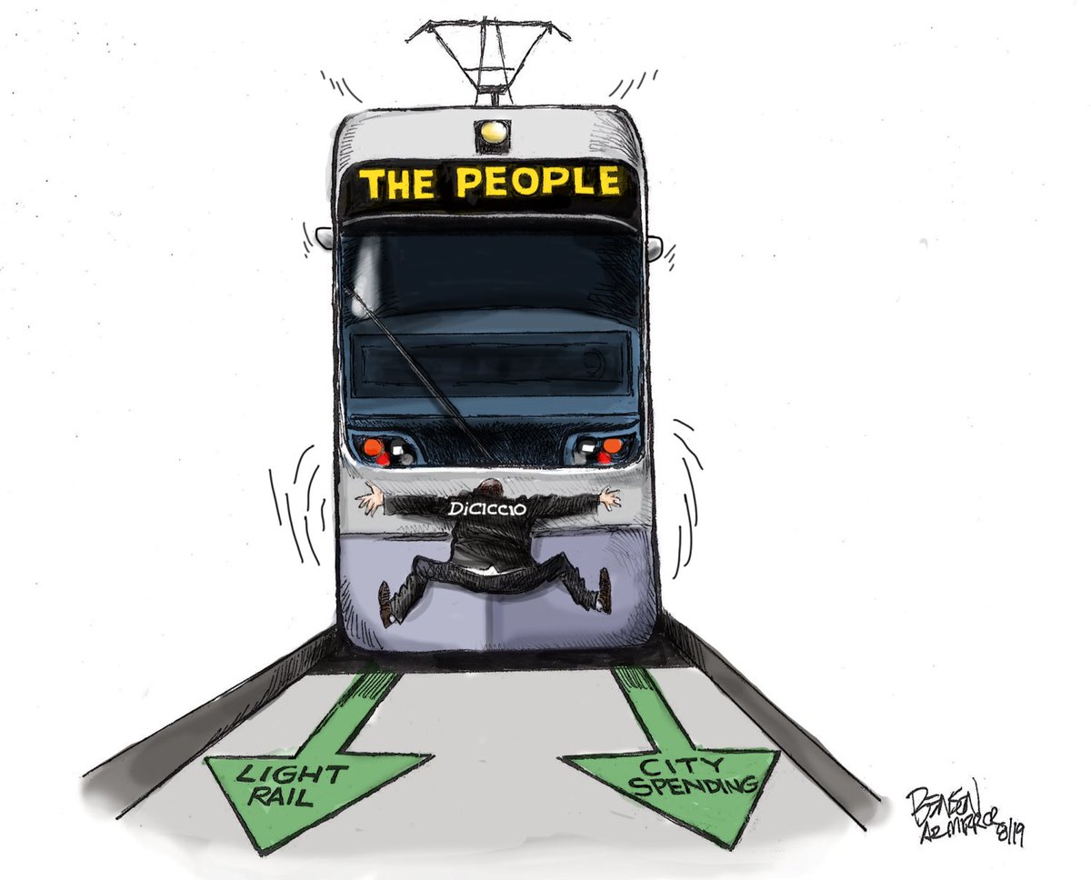 Umm. Mr DicCiccio, remember when every single precinct in your own district voted to #ProtectLightRail  just a few months ago? 63% of Phoenix rejected your idea to ditch the rail then, or did you forget? Maybe you just aren’t paying attention?